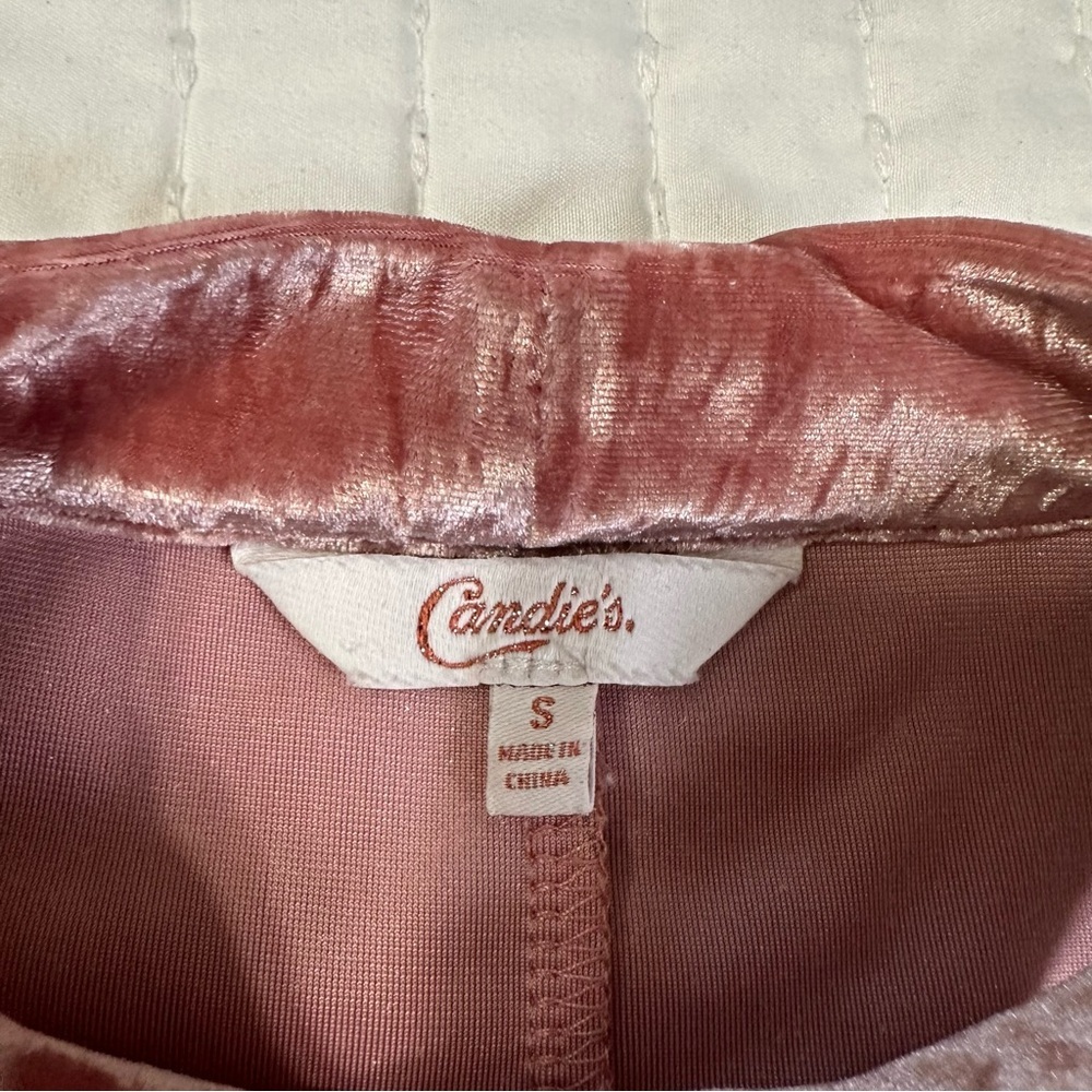 Candie's Pink Velvet Choker Tank top in Size S - Picture 11 of 14